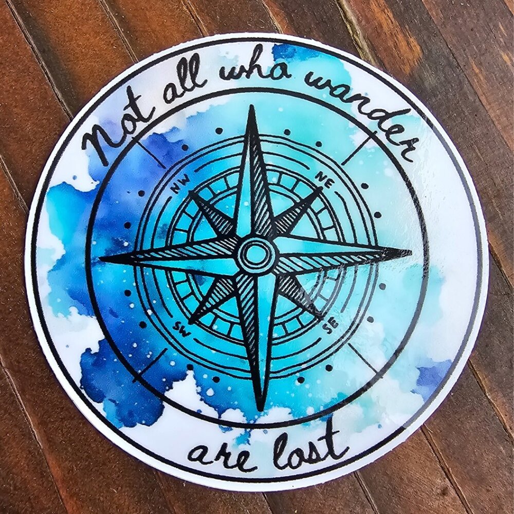 Not All Who Wander Are Lost Compass Sticker - Add on or Bundle!